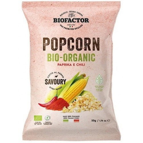 BIOFACTOR Organic Paprika & Chili Popcorn 50g 
