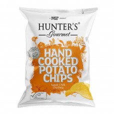 HUNTER FOODS GF Hand Cooked Potato Chips with Sweet Chilli Chutney 125g