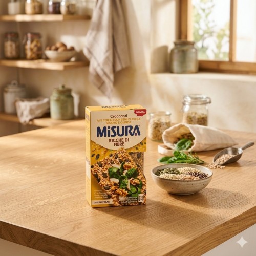 Misura Crisp Product with Whole Meal Flour of 5 Cereals & Seeds 200g