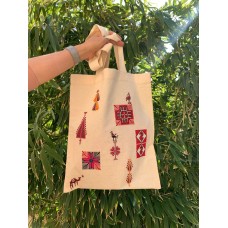 Palestine Motifs Canvas Tote Bag