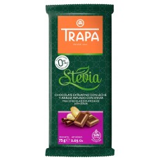 TRAPA Milk Chocolate with Puffed Rice and Stevia 75g