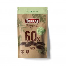 Torras Dark Chocolate Drops with Stevia Sweetener 1kg 