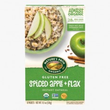 NATURES PATH Organic GF  Spiced Apple & Flax Oatmeal (8 Packets/320g)