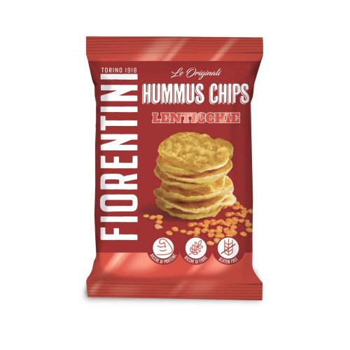 FIORENTINI Organic Red Lentil Chips with Sea Salt 50g 