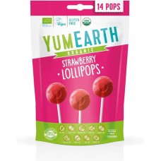 YUM EARTH Organic Strawberry Lollipops 85g