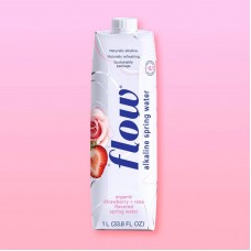Flow Spring Water with Organic Strawberry Rose Flavored 1L