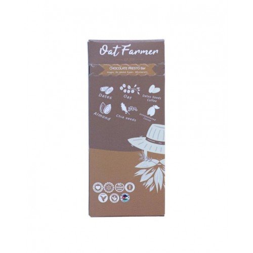 Oat Farmer Chocolate Presto Bar 60g ( No-Sugar-Added) 
