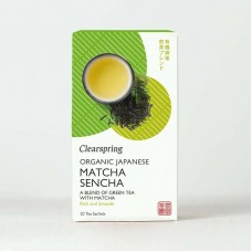 Clearspring organic Blend of Green Tea with Matcha 20 Tea Sachet (36g)