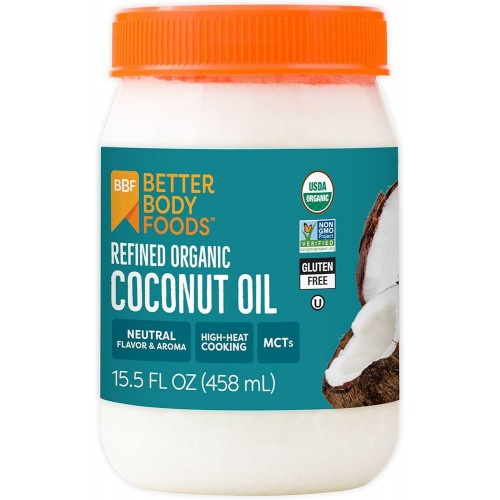 BETTER BODY FOODS Organic Refined Coconut Oil 458ml