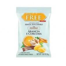 Serra Mini Hard Candies with Orange, Ginger and Turmeric  (Sugar Free) 80g 