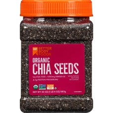 BETTER BODY FOODS Organic Gf Chia Seeds 567g 