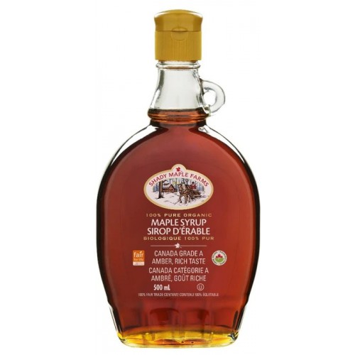 SHADY MAPLE FARMS Organic Amber Maple Syrup 500ml 