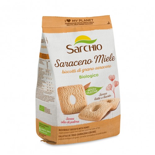Sarchio Organic GF Buckwheat Biscuits with Honey 200g 