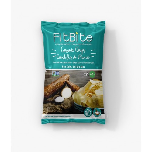 Fit Bite GF Cassava Chips with Sea Salt 100g 