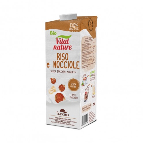 Sarchio Organic Rice & Hazelnut Drink (No-Added-Sugar) 1L 