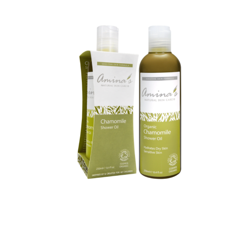aminas  Organic   Chamomile Shower Oil 250 ml 