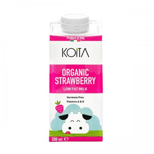 Koita organic Low-Fat milk Strawberry 200 ml