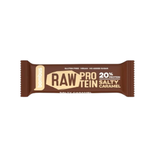 bombus GF Raw Protein Bar ( 20% Protein) with Salty Caramel 50g 