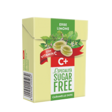 Serra Mini Hard Candies with Herbs Lemon & Vitamin C  (Sugar Free) 50g 