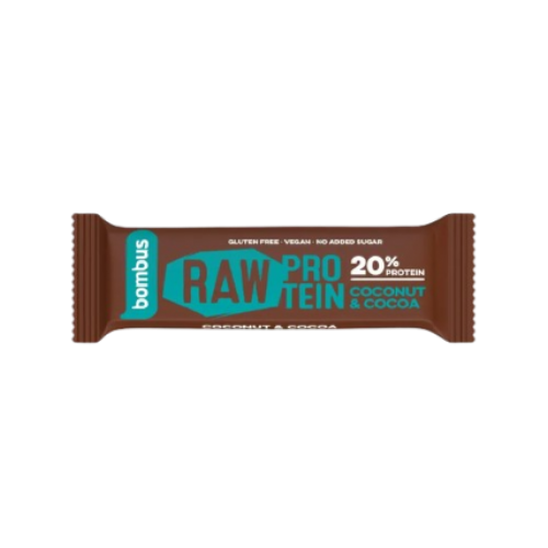 bombus GF Raw Protein Bar ( 20% Protein) with Coconut & Cocoa 50g 