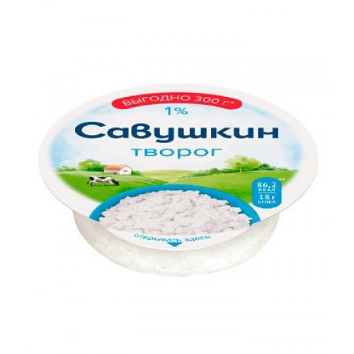 Cow Cottage Cheese 1% Fat 300g 