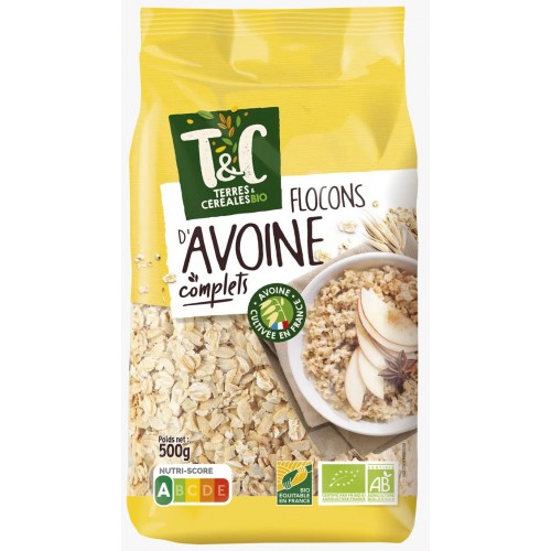  T & C Organic Oat Flakes 500g 