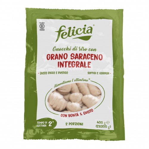 felicia GF Rice Gnocchi with Whole meal Buckwheat 400g  