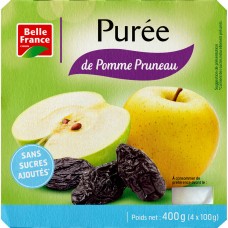 Belle France Apple & Prunes Puree with No-Added Sugar 4*100g 