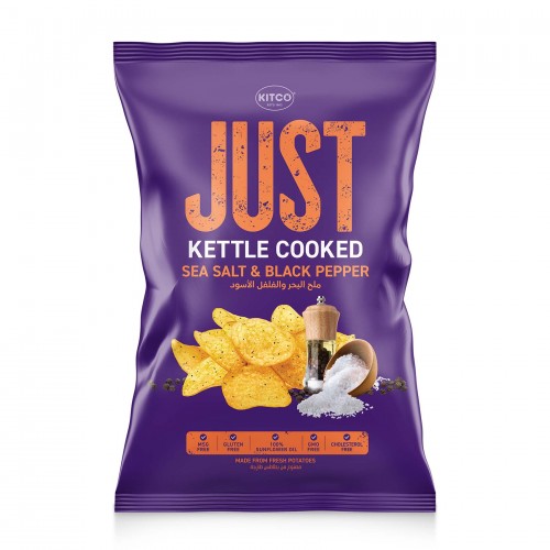 KITCO Kettle Cooked Sea Salt & Black Pepper  Chips150g