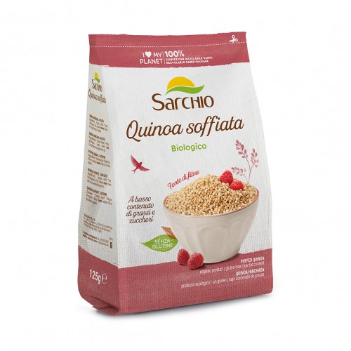 Sarchio Organic GF Puffed Quinoa 100g 