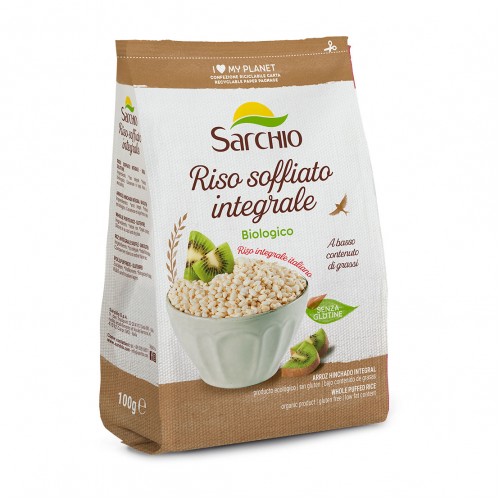 Sarchio Organic GF Brown Puffed Rice 100g 