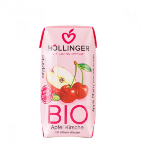 Hollinger Organic Apple and Cherry mixed with Still Water 200ml
