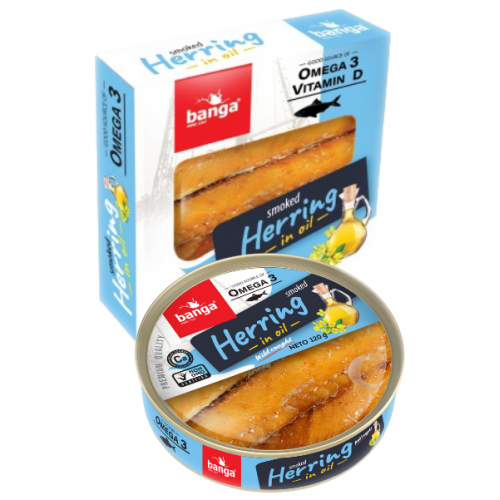 Banga Smoked Herring Fillet in Oil 120g