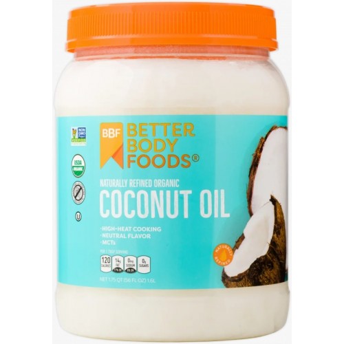 BETTER BODY FOODS Organic Refined Coconut Oil 1.6L