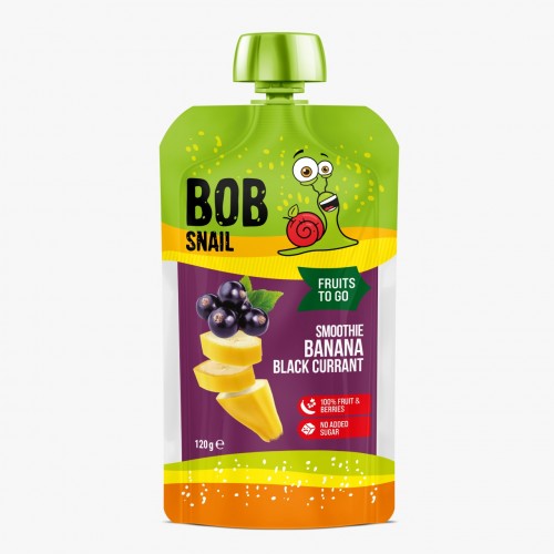 BOB SNAIL Banana -Black Currant Smoothie with No-Added-Sugar 120g