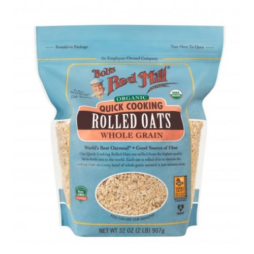 Bob's Red Mill Organic Quick Oat Rolled 907g