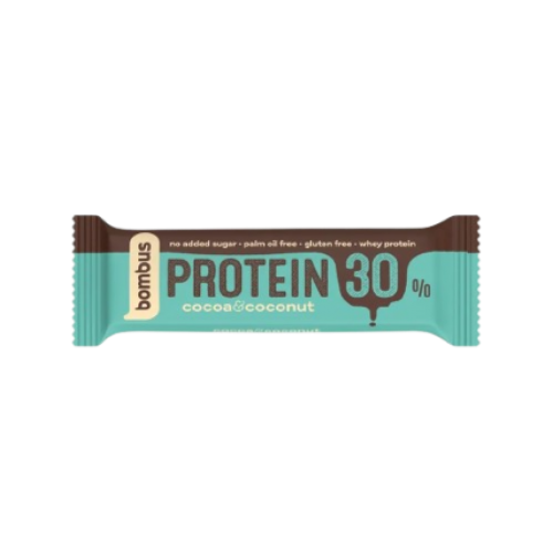 bombus GF Cocoa & Coconut 30% Protein Bar 50g