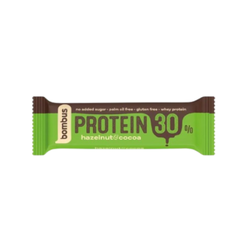 bombus GF Hazelnut & Cocoa 30% Protein Bar 50g