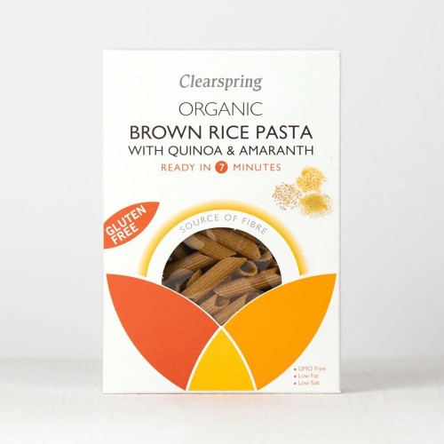 Clearspring Organic GF Brown Rice Pasta with Quinoa & Amaranth 250g