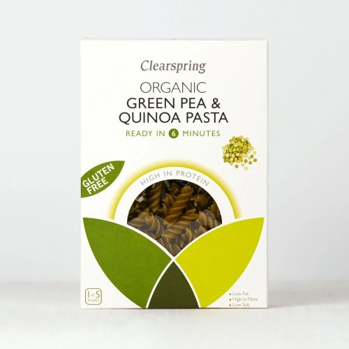 Clearspring Organic GF Green Pea & Quinoa Pasta 250g