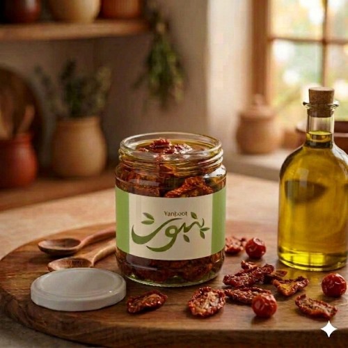 مجففة في زيت الزيتون العضوي