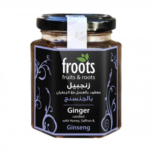 froots Ginger Candied with Honey, Saffron & Ginseng 230g