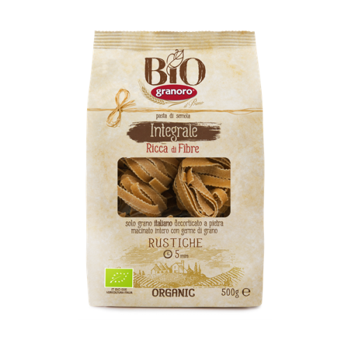 Granoro Organic Whole Meal Wheat Semolina Rustiche 500g