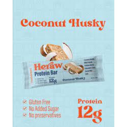 Heraw Health Food GF Protein Coconut Husky Bar 55g