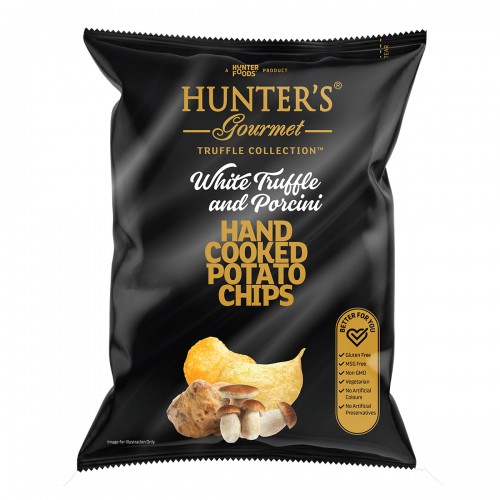 HUNTER FOODS GF Hand Cooked Potato Chips with White Truffle & Porcini 125g