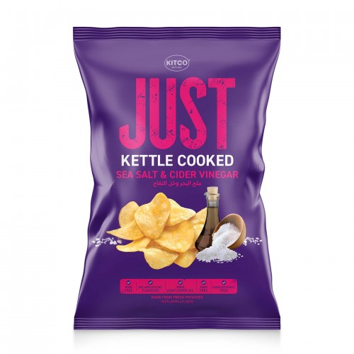 KITCO Kettle Cooked Sea Salt & Cider Vinegar Chips 40g