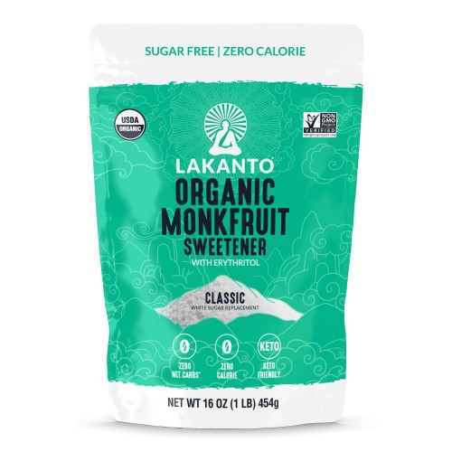 LAKANTO Organic Classic Monk fruit with Erythritol 454g