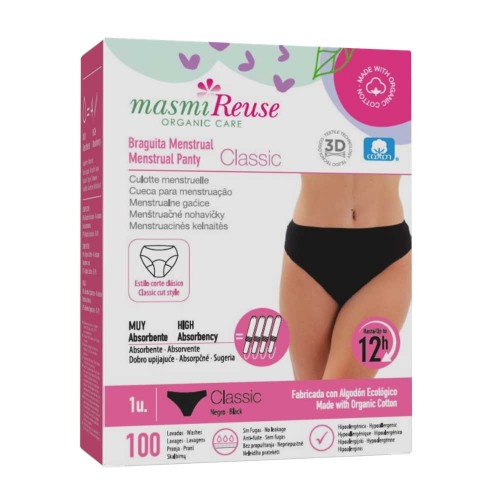 masmi NATURAL COTTON Sustainable Menstrual Underwear (L)