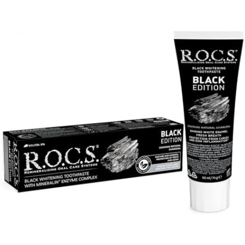 ROCS Black Whitening Toothpaste (with Charcoal) 74ml