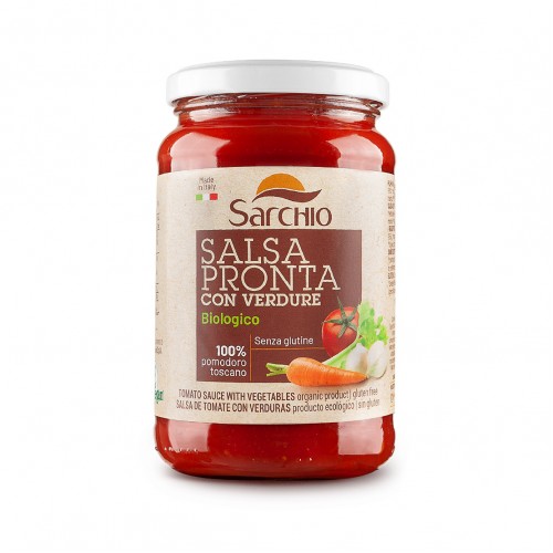 Sarchio Organic GF Ready Tomato Sauce with Vegetables 340g